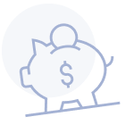 icon illustration of a piggy bank